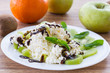 milk cheese with kiwi