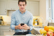 Man texting messages