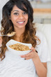 Woman enjoying  cereal