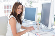 Female designer at her desk