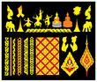 Thai art pattern vector