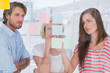 Colleagues looking at the planning