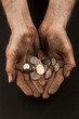 Dirty hands with coins 1