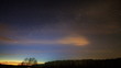 The Milky Way rotates around the pole star, then dawn.