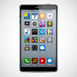Modern smartphone with apps.