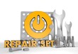 Illustration of a isolated house sign repair set