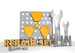 Illustration of a isolated house sign repair set