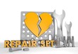 Illustration: Illustration of a isolated house sign repair set Illustration of a isolated house sign repair set