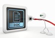 3d graphic of a personal id icon with futuristic 3d character