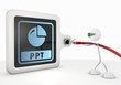 3d graphic of a personal id icon with futuristic 3d character