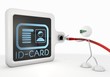3d graphic of a personal id icon with futuristic 3d character