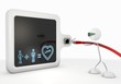 3d graphic of a personal id icon with futuristic 3d character