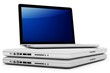 3d stack of Laptops