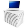 3d stack of Laptops