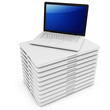 3d stack of Laptops