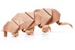 Elephant paper on a white background.