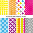 Vector: Various textures rounded Various textures rounded