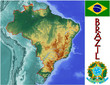 Brazil America emblem map symbol administrative divisions