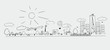 Doodle of a cityscape