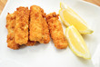 Fish Sticks with Lemon Wedges