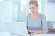 Woman using her laptop
