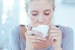 Woman drinking tea