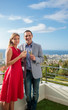 Lovely couple toasting with champagne