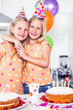 Twins celebrating their birthday