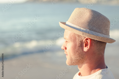 Photo: Handsome man on the beach Handsome man on the beach