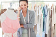 Fashion designer on the phone