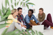 Dynamic team of creative designers working together