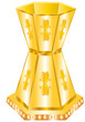Metal decorated vase