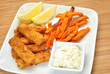 Healthy Baked Fish Stick Dinner with Sweet Potato Fries