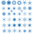 collection of 38 snowflakes