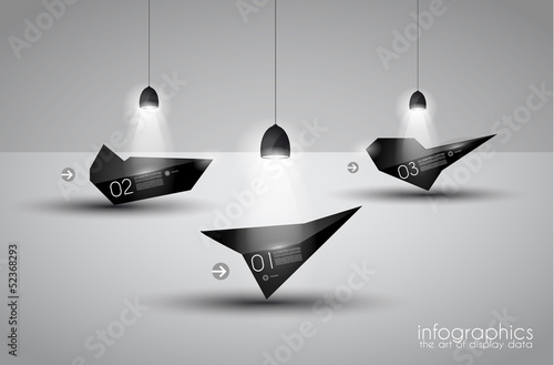 Vector: Infographic design template with glass surfaces. Infographic design template with glass surfaces.