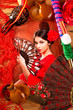 Flamenco woman with bullfighter and typical Spain Espana