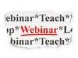Education concept: Webinar on Paper background