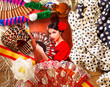 Foto: Flamenco woman with bullfighter and typical Spain Espana Flamenco woman with bullfighter and typical Spain Espana