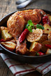 Foto: Oven-baked chicken with vegetables Oven-baked chicken with vegetables
