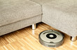 home vacuum cleaning robot in action