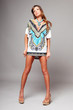 Sensual girl with jewel turquoise stones Sensual girl with jewel turquoise stones