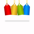 4 Colourful hanging tags