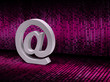 Foto: E-mail @ sign on pixel graphic background E-mail @ sign on pixel graphic background