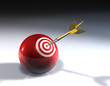Illustration: Dart Target Ball Red Dart Target Ball Red