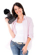 Photo: Happy female photographer Happy female photographer