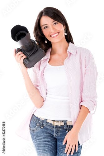 Photo: Happy female photographer Happy female photographer