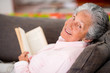 Senior woman reading a book