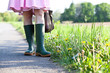 Gummistiefel am Wegesrand