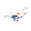 Vektor: Colorful vector bird background with hummingbirds Colorful vector bird background with hummingbirds
