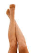 female legs in tan shoes